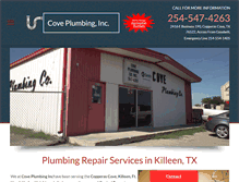 Tablet Screenshot of coveplumbingtx.com